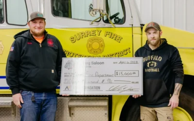 $15,000 donation to the Surrey Fire Department 😁