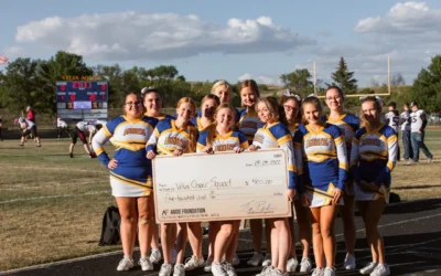 Velva Cheer Squad is awarded $500 from the Aggie Foundation