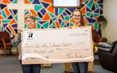 $1,000 donation to Oak Valley Lutheran Church in Velva