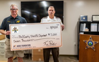 $9,500 to Traill County supporting the Sheriff’s Department!