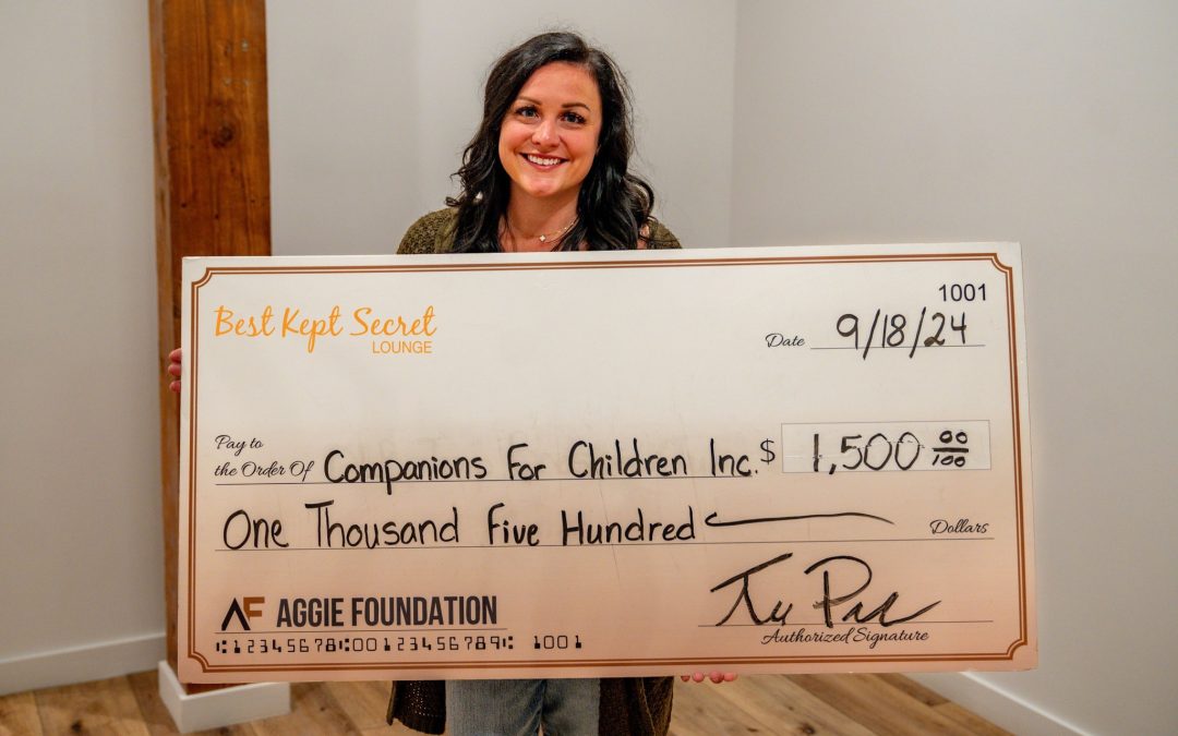 $1,500 Donated to Companions for Children – Youth Mentoring!