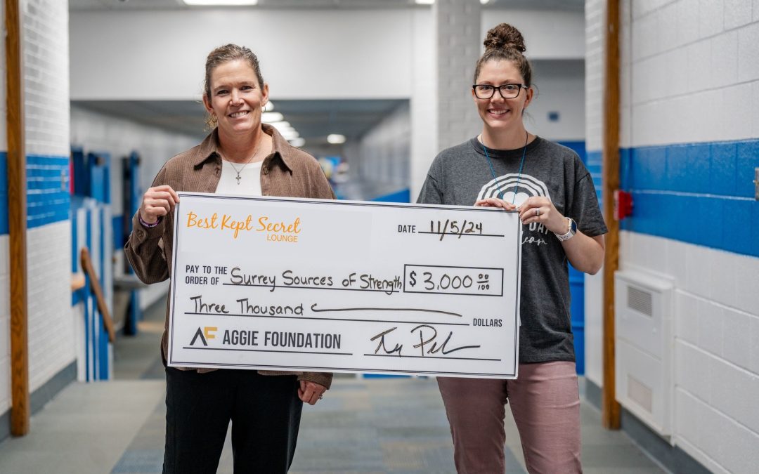 $3,000 donation to support Surrey’s Sources of Strength Program!