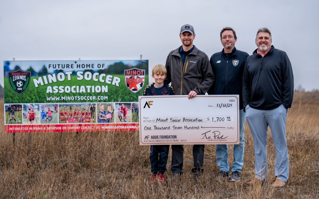 $1,700 Donated to the Minot Soccer Association!