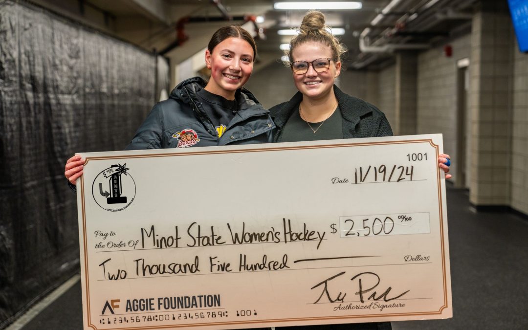 $2,500 Donated to the Minot State Women’s Hockey team!