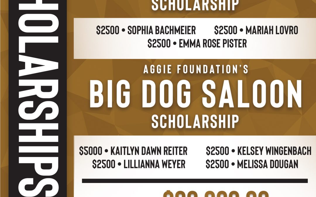 Congratulations to our Scholarship winners!